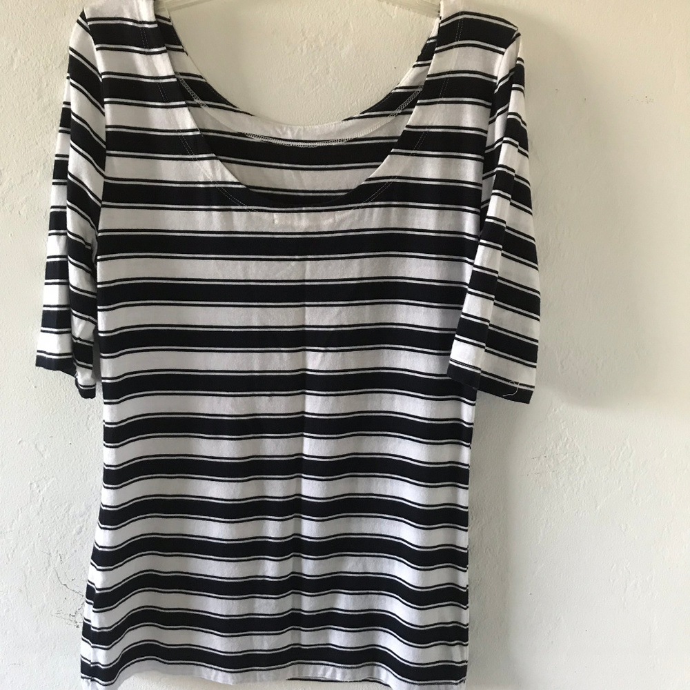 Banana Republic  3/4 Sleeve Striped Shirt